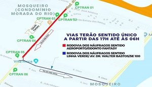 MUDANÇA DE TRANSITO / Foto: PM/SE