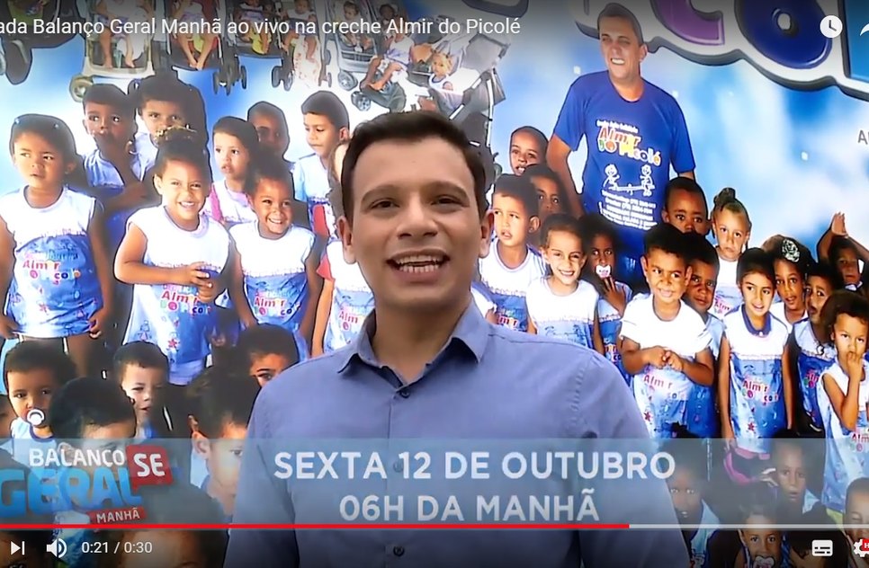 Balanço Geral Manhã na creche Almir do Picolé