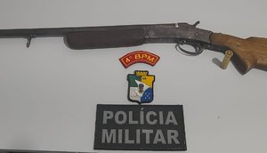 Homem é preso após ameaçar dona de bar com espingarda para comprar fiado em Canindé de São Francisco / Foto: Foto: Polícia Militar/SE