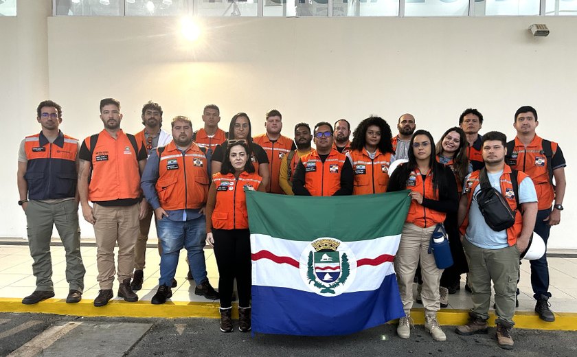 Equipe da Defesa Civil de Maceió parte em missão de apoio ao Rio Grande do Sul