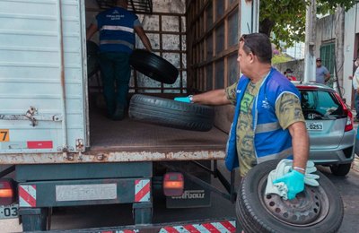 Saúde inicia Mutirão de Coleta de Pneus em borracharias de Maceió