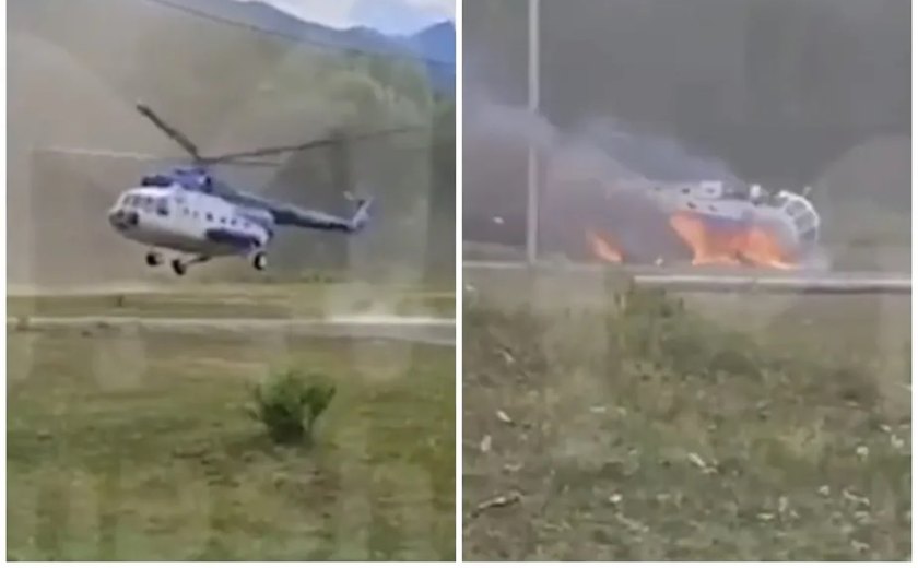 Queda de helicóptero deixa seis mortos na Sibéria; veja vídeo