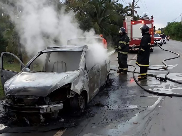 Corpo de Bombeiros registra aumento de 130% nos incêndios em veículos em Alagoas