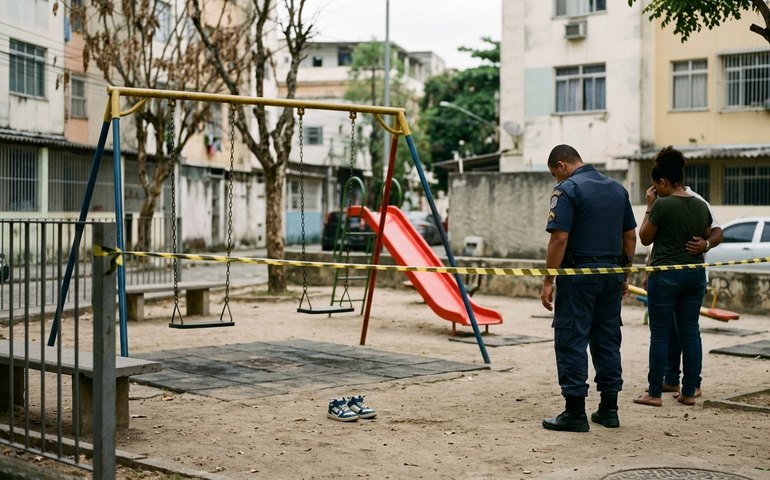 Menino de 12 anos morre ao ser atingido por bala perdida em parquinho no Rio