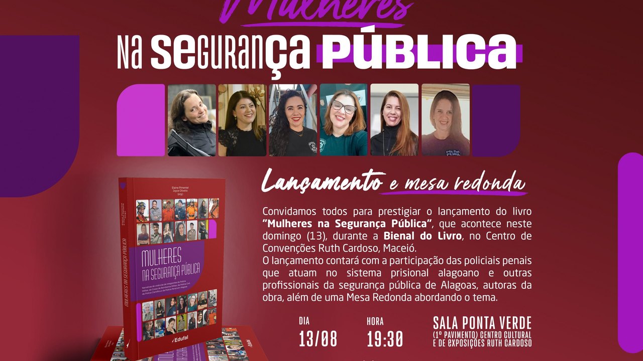 Bienal: Livro sobre relatos de policiais penais de Alagoas será lançado neste domingo