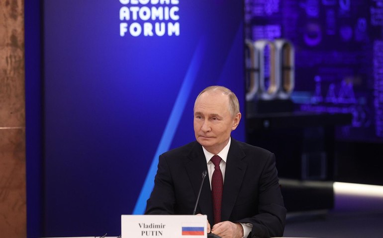 Rússia rejeita colonialismo tecnológico, diz Putin na Semana Atômica Mundial