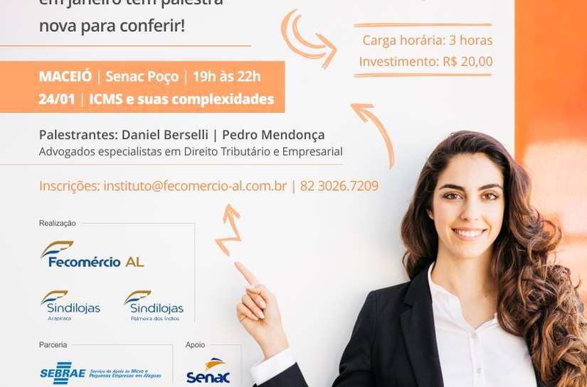 Complexidades do ICMS serão debatidas em palestra no próximo dia 24