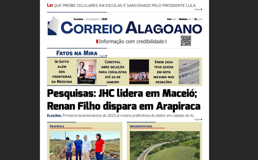 Pesquisas: JHC lidera em Maceió; Renan Filho dispara em Arapiraca