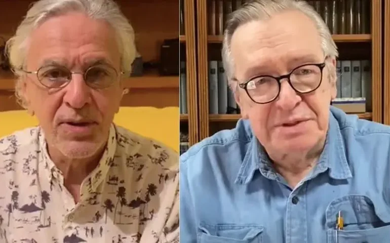 Caetano notifica herdeiras de Olavo e filha do 'guru' diz que 'a viúva vai ter que se explicar'