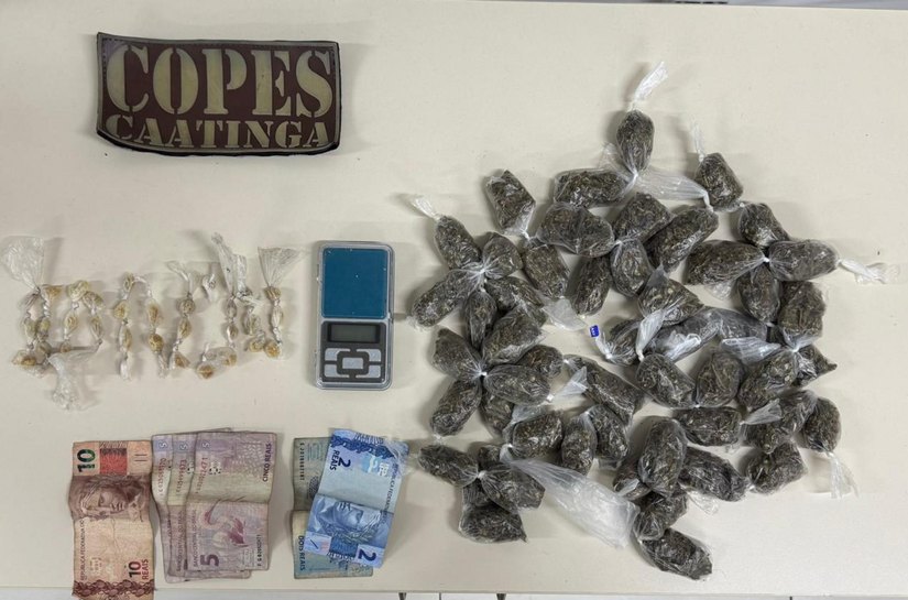 PM-AL prende jovem por tráfico de drogas em Major Izidoro