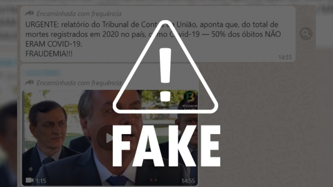 É falso que relatório do TCU questione número de mortes por Covid-19 no Brasil