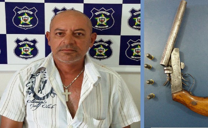 Homem é preso com arma em via pública no Agreste