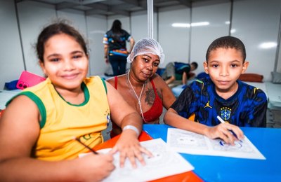 Espaço Acolher oferece suporte às crianças durante o São João Massayó 2026