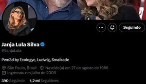 Rede social bloqueia conta da primeira-dama Janja após invasão hacker