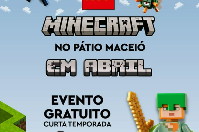Shopping Pátio Maceió vira portal para o mundo Lego® Minecraft com atividades gratuitas e interativas