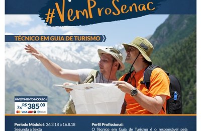 Matrículas abertas para curso Técnico em Guia de Turismo no Senac