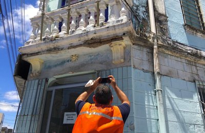 Defesa Civil inicia vistorias no Centro de Maceió