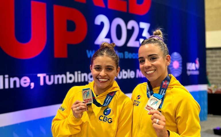 Brasileiras são prata na Copa do Mundo de ginástica de trampolim