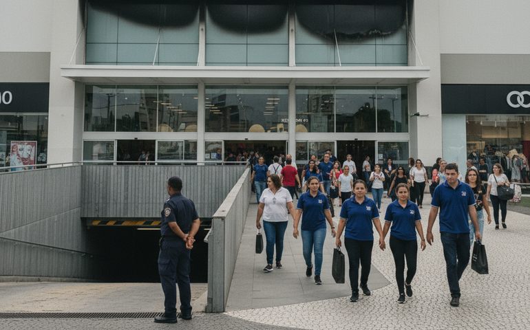 Shopping Tijuca reabre após incêndio, mas subsolo segue interditado