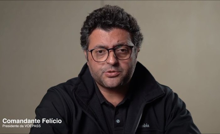 Piloto e empresário José Luiz Felício Filho, o comandante Felício, presidente da Voepass