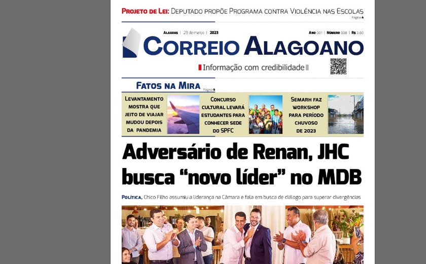Adversário de Renan, JHC busca “novo líder” no MDB
