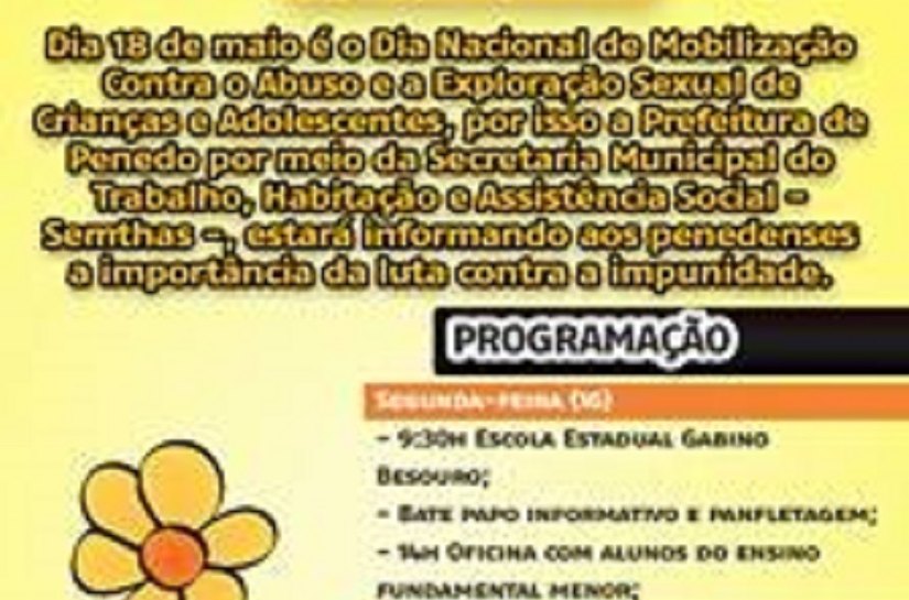 Penedo realiza ações contra o abuso de crianças e adolescentes