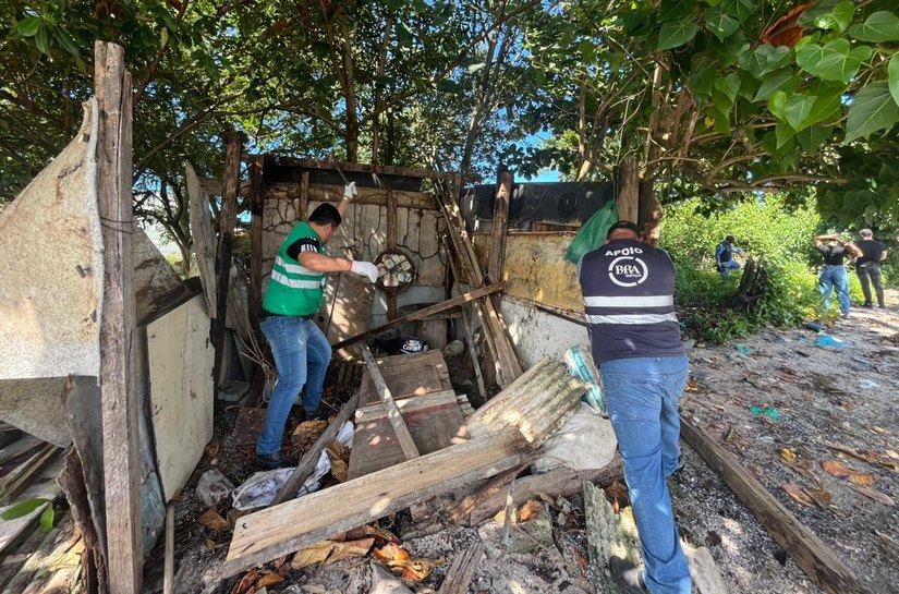 Segurança Cidadã apreende drogas e remove barracos irregulares no Vergel do Lago
