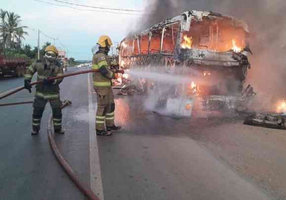 Ônibus de turismo com rota de Alagoas a São Paulo pega fago em Minas Gerais