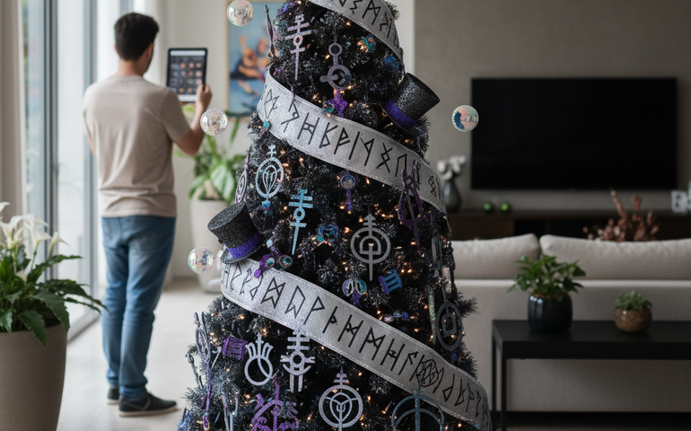 Fã brasileiro monta árvore de Natal inspirada em Lady Gaga