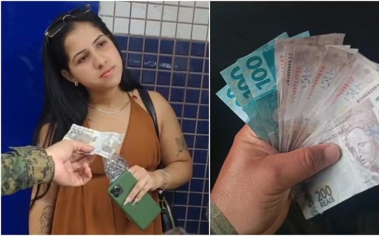Jovem de Arapiraca é presa no Ceará por circular com R$ 2.100,00 em notas falsas