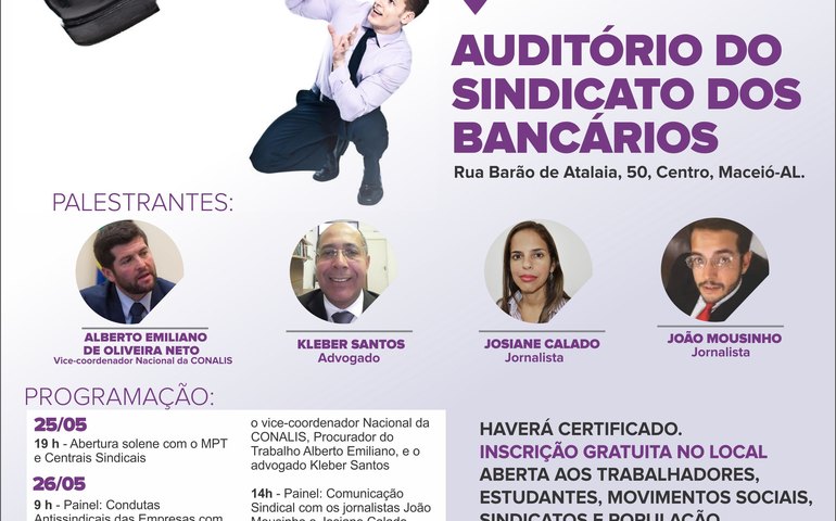MPT e Centrais realizarão Seminário sobre “Condutas Antissindicais das Empresas e Comunicação Sindical