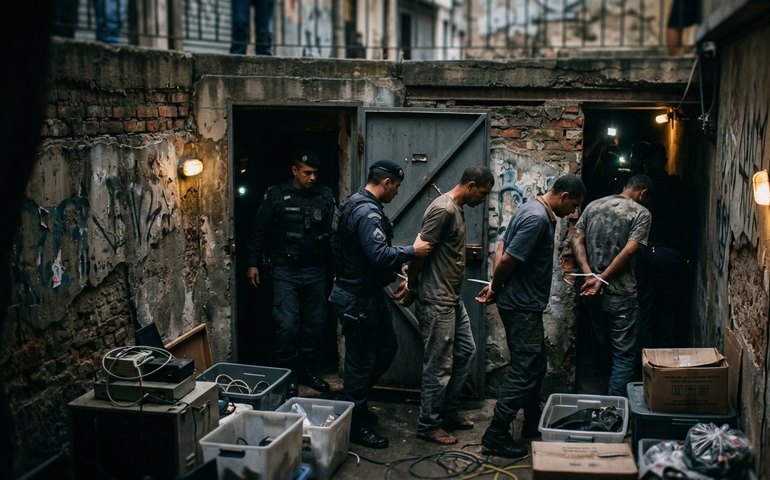 Três suspeitos de tráfico são presos em bunker do Comando Vermelho no Centro do Rio