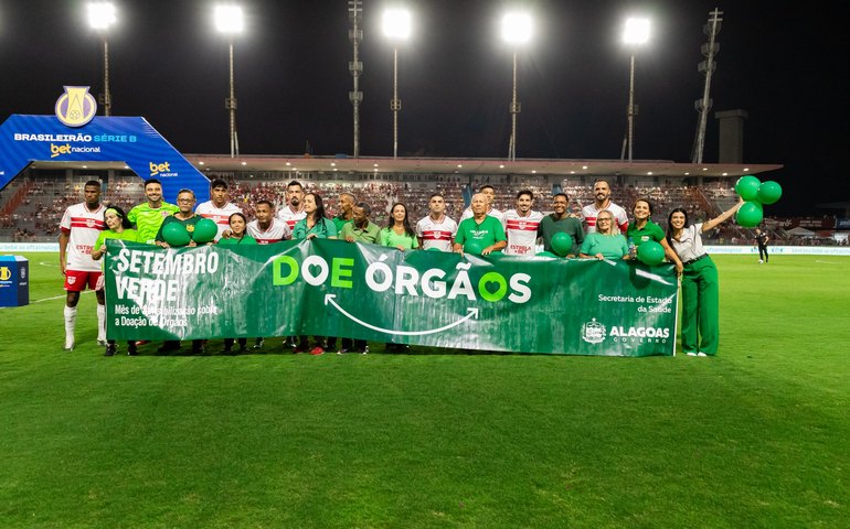 Sesau e CRB promovem ação de conscientização sobre doação de órgãos no Estádio Rei Pelé