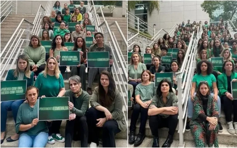'Movimento Esmeralda': funcionários da Globo protestam contra a emissora