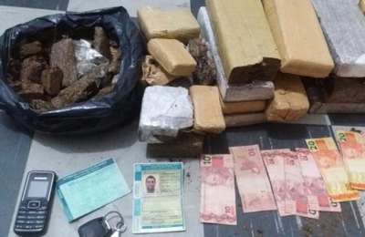Mulher e taxista são presos em Maceió com 14kg de maconha