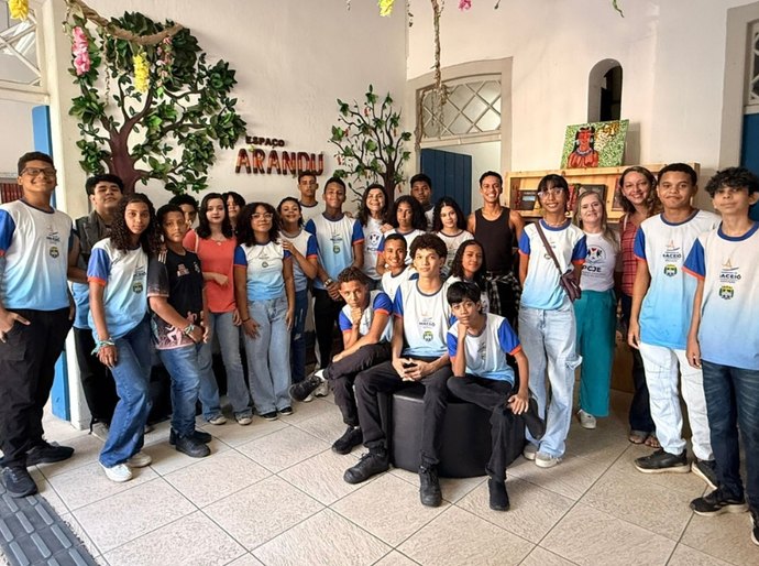 No ritmo junino, Bibliotur explica origens da cultura nordestina a estudantes da rede pública