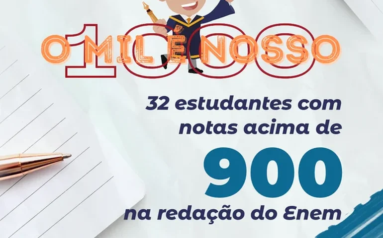 Mais de 30 estudantes do O Mil é Nosso tiram notas acima de 900 na redação