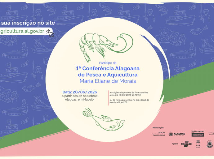 Secretaria de Agricultura abre inscrições para Conferência Alagoana de Pesca e Aquicultura