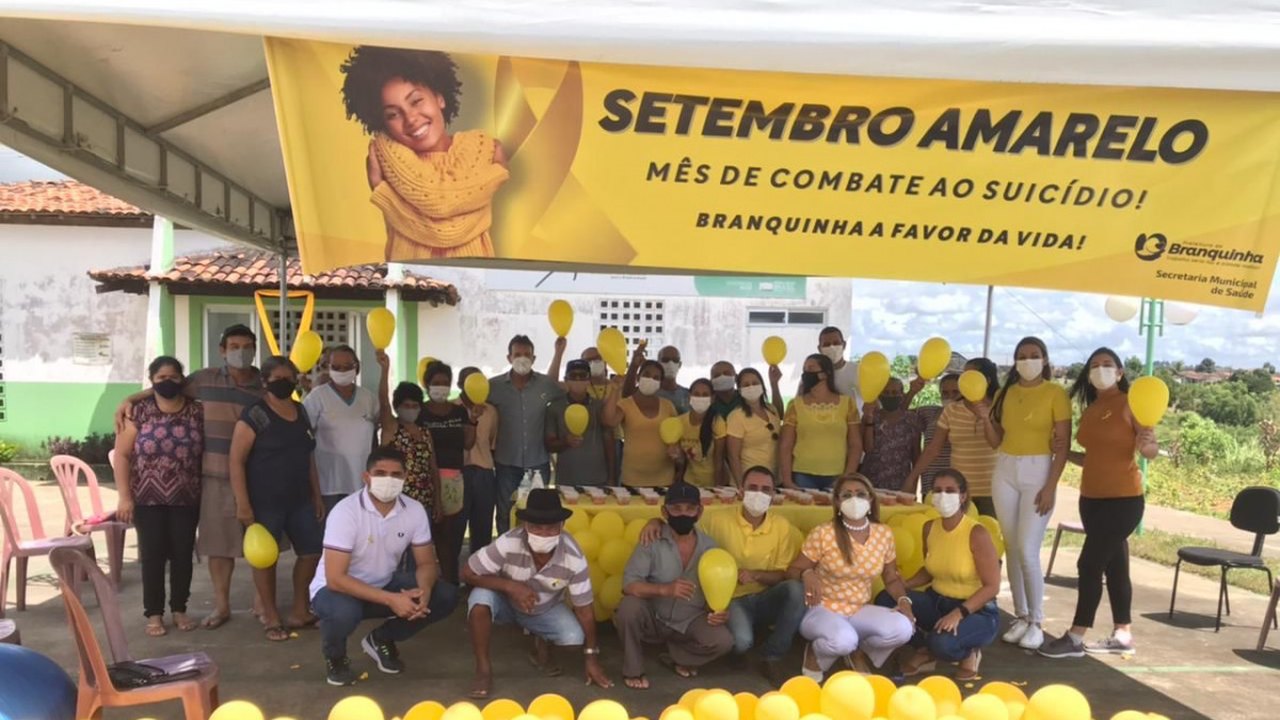 Branquinha a favor da vida: Saúde municipal realiza ação em alusão ao setembro amarelo