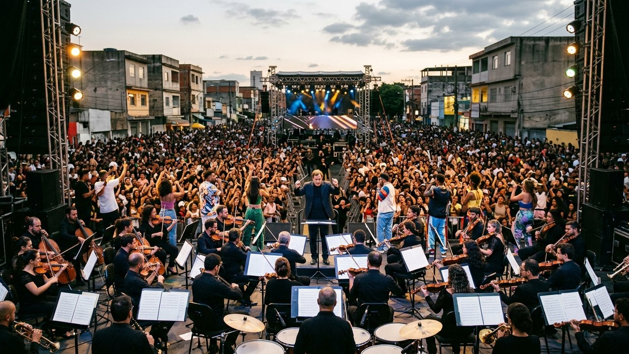 No primeiro concerto na Zona Leste de São Paulo, Projeto Aquarius une música sinfônica ao pop e ao funk