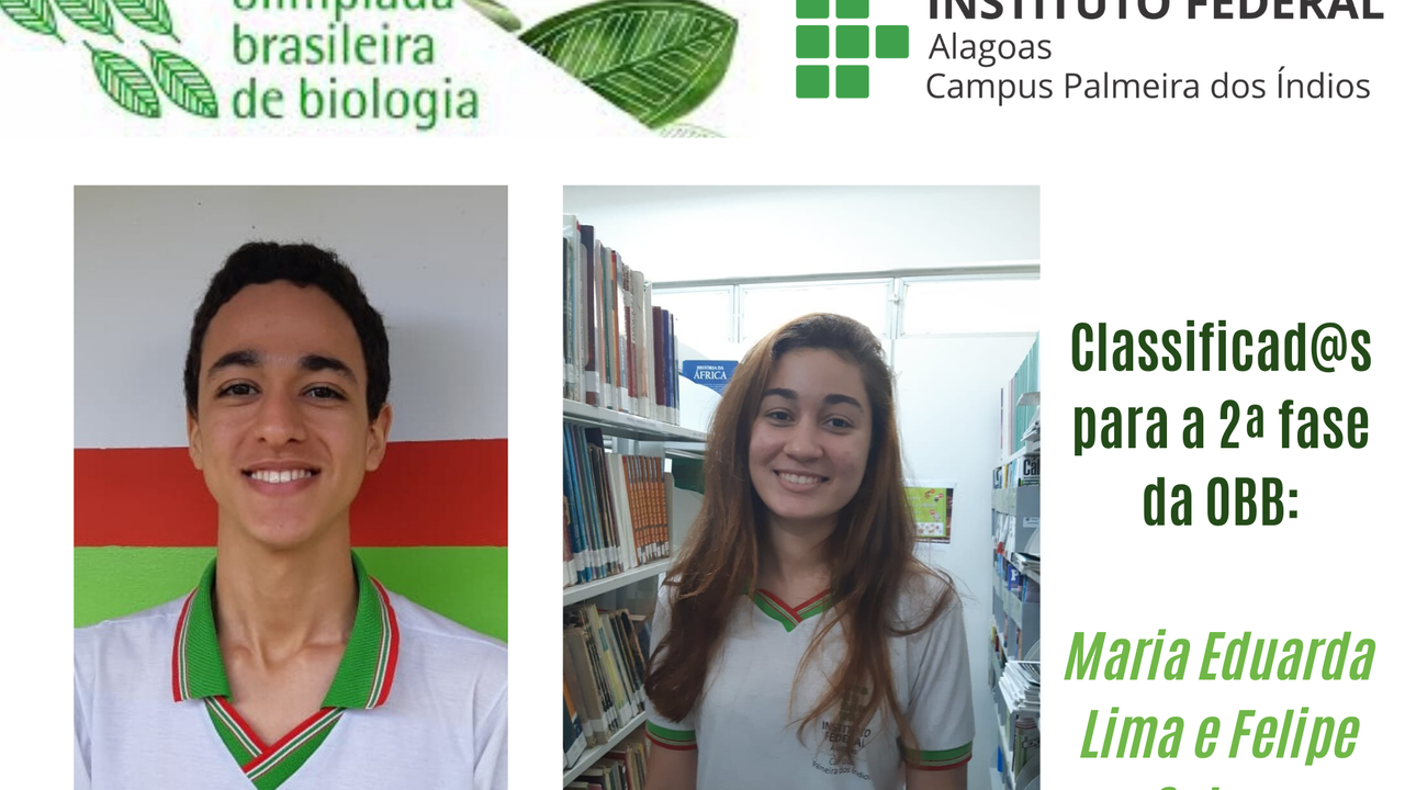 Estudantes do Ifal Palmeira são classificados para 2ª fase da Olimpíada Brasileira de Biologia