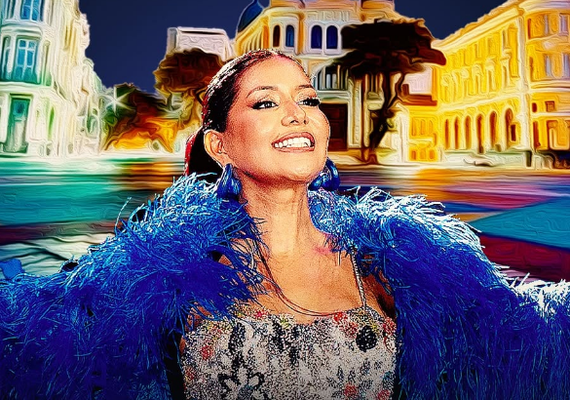 Priscila Senna grava DVD “TBT da Musa” no Marco Zero, em Recife