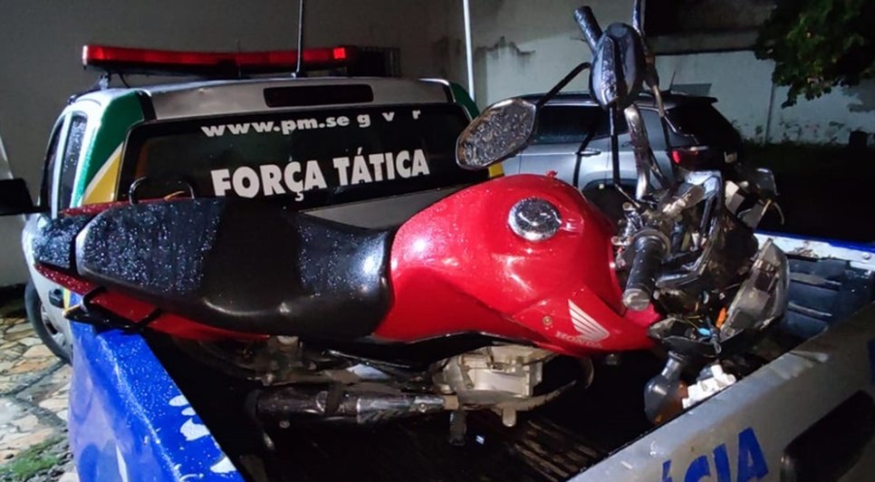 Homem rouba moto, sofre acidente e morre após confronto em Nossa Senhora do Socorro / Foto: Foto: Polícia Militar/SE