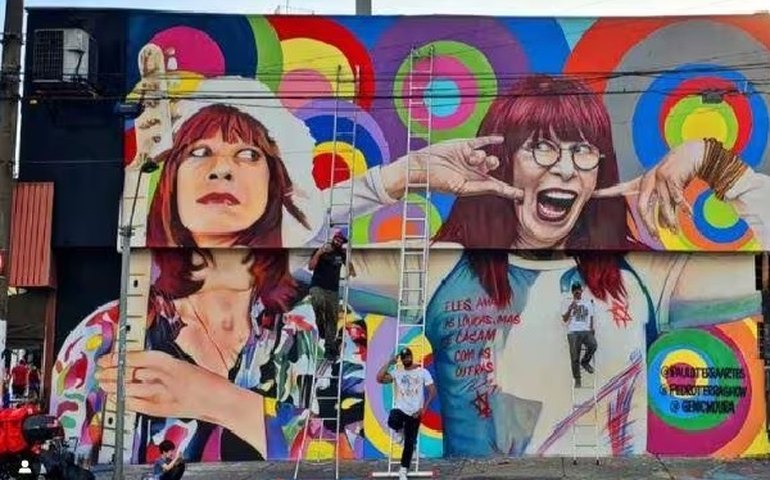 Mural para Rita na Vila Mariana, onde morou e foi presa