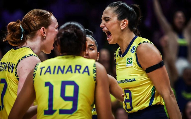 Brasil sofre, mas derrota Alemanha na Liga das Nações de vôlei