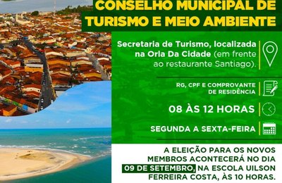 Nova formação do Conselho Municipal de Turismo acontecerá no próximo dia 09, em Piaçabuçu 