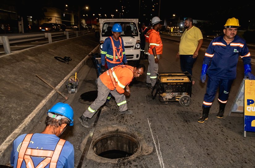 Av. Gustavo Paiva recebe mais uma etapa da Operação Tampa Bueiro