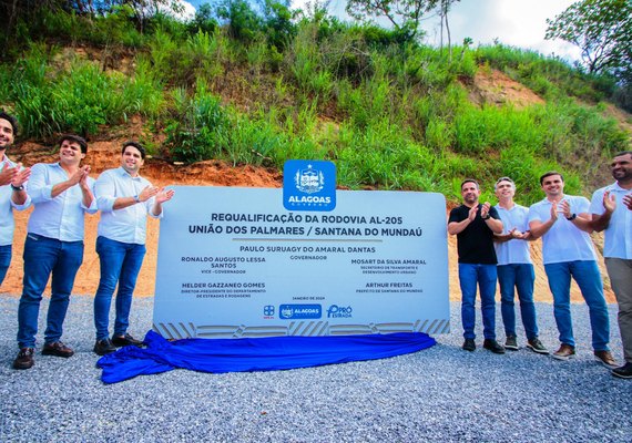 Governador Paulo Dantas entrega requalificação da AL-205 em Santana do Mundaú