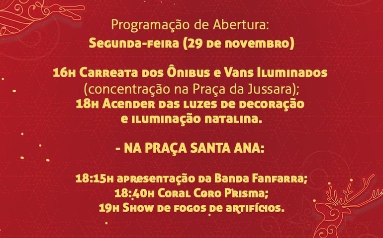 Prefeitura de Santana do Mundaú divulga programação da 5ª edição do projeto Vivendo a Magia do Natal