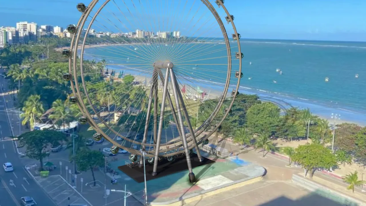 Com ingressos já à venda, Roda Gigante de Maceió será inaugurada em 5 de novembro